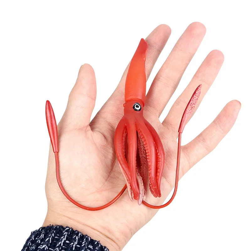 Big/Small Squid Animal Figure Collectible Toys Sea Animal Cognition Action Figures  Plastic Cement Toys