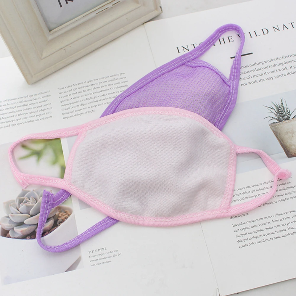 Mascarilla de prevención de contaminación a prueba de arena, máscara de lana fina de color aleatorio, 10 piezas, disponible para las cuatro