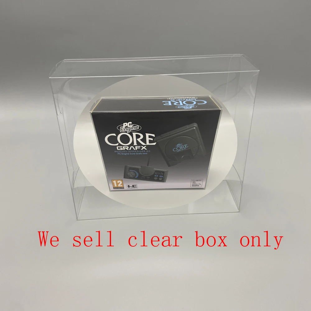 Clear transparent  cover for  KONAMI mini  for PC Engine CoreGrafx US EU JP version  Game console storage display box Case games