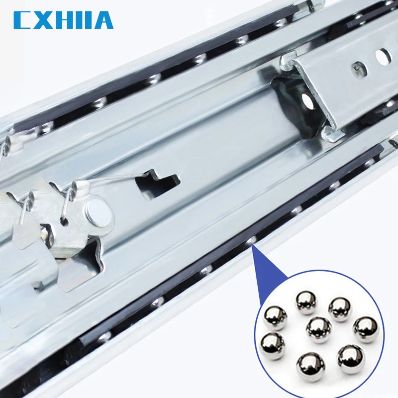CXHIIA Heavy Duty Drawer Slides With Lock In Out Locking Function Capacity Of Load-Up To 200 Kg 3 Fold Full Extension1Pair