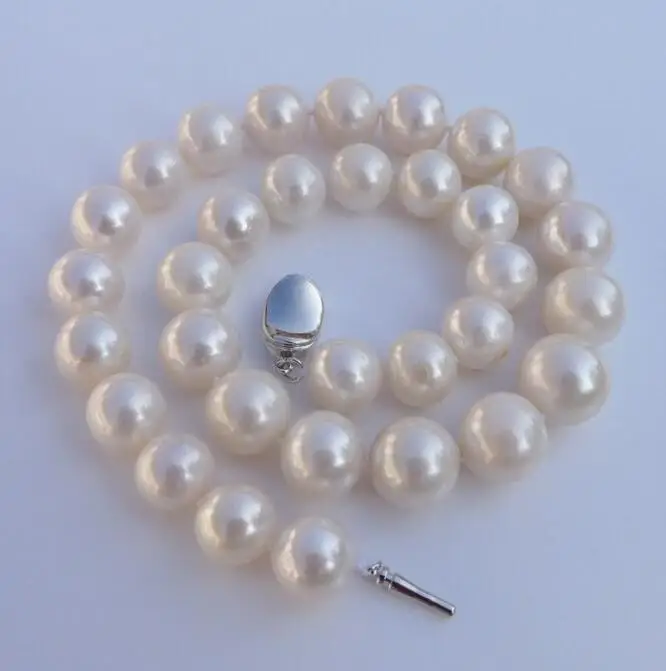 

Jewelry Pearl Necklace Great light 12-14mm rare natural pearl Long Necklace Free Shipping