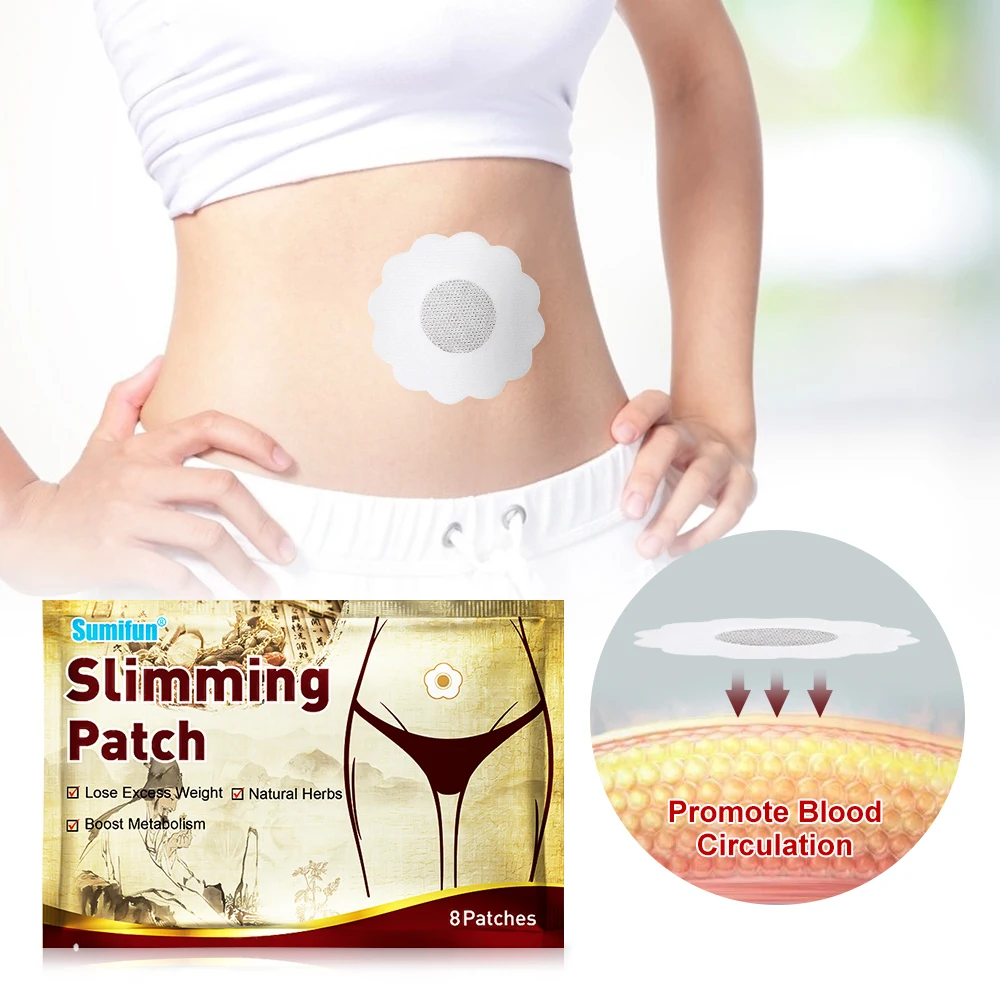 8pcs Sumifun Slimming Navel Sticker Weight Lose Products Slim Patch Burning Fat Patches Hot Body Shaping Slimming Stickers New