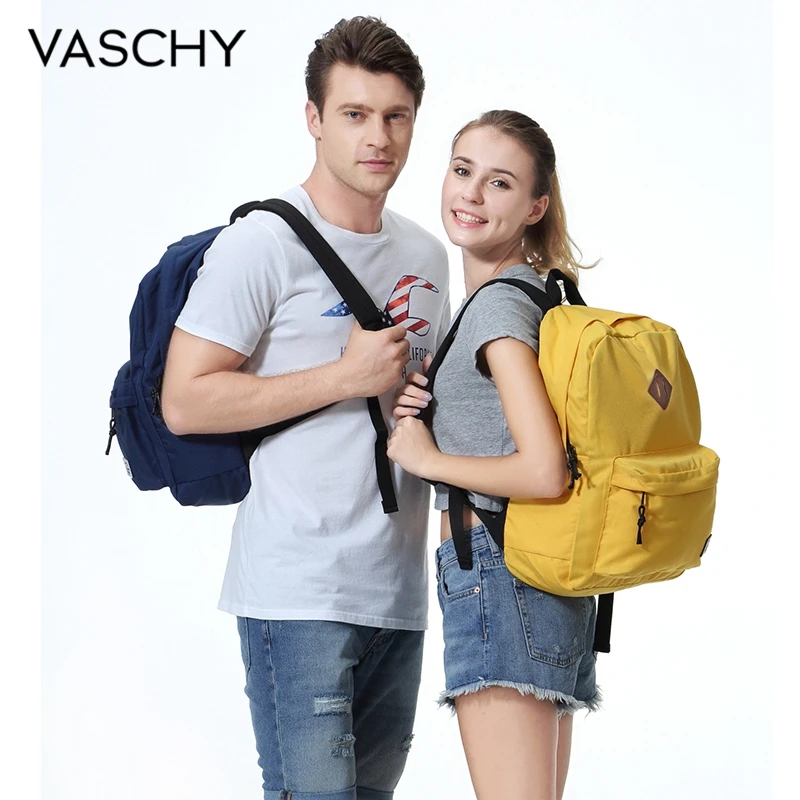 Imagem -06 - Vaschy-mochila Universitária para Homens e Mulheres Mochilas de Viagem Bolsas Escolares para Meninos e Meninas Adolescentes