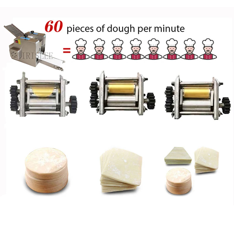 Automatic Momo Empanada Roti Chapati Tortilla Samosa Wonton Dumpling Maker Skin Wrapper Making Machine Price