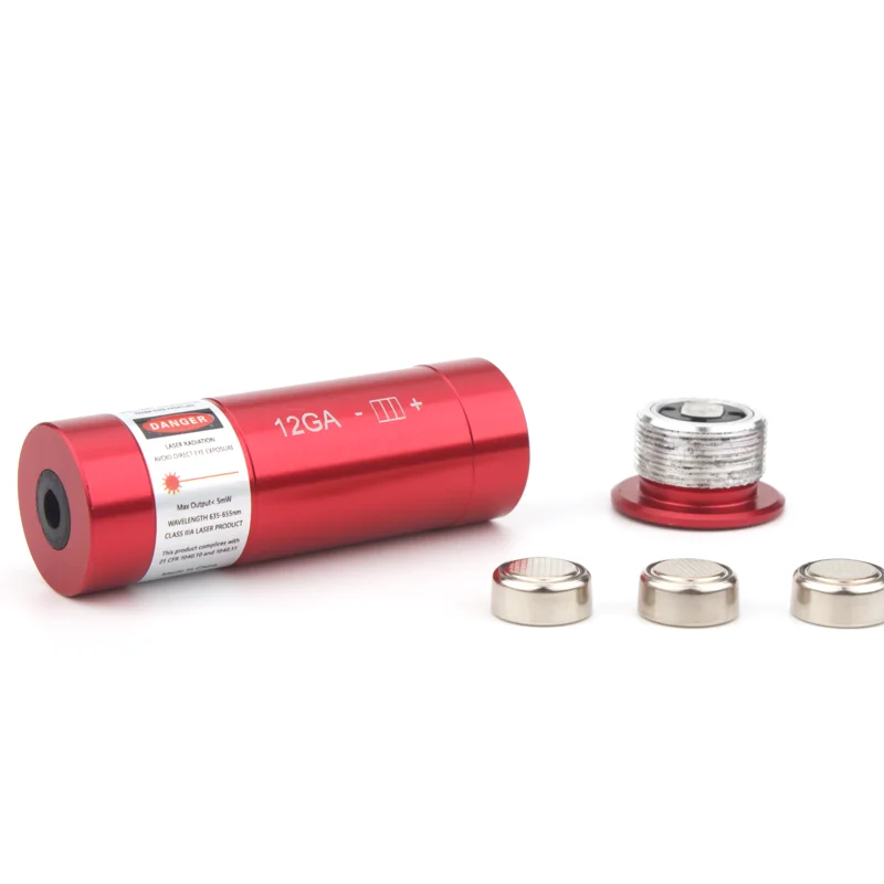 12GA Green Red Laser Boresighter ON/OFF Switch 12G Shotgun Laser Bore Sight Laser Collimator