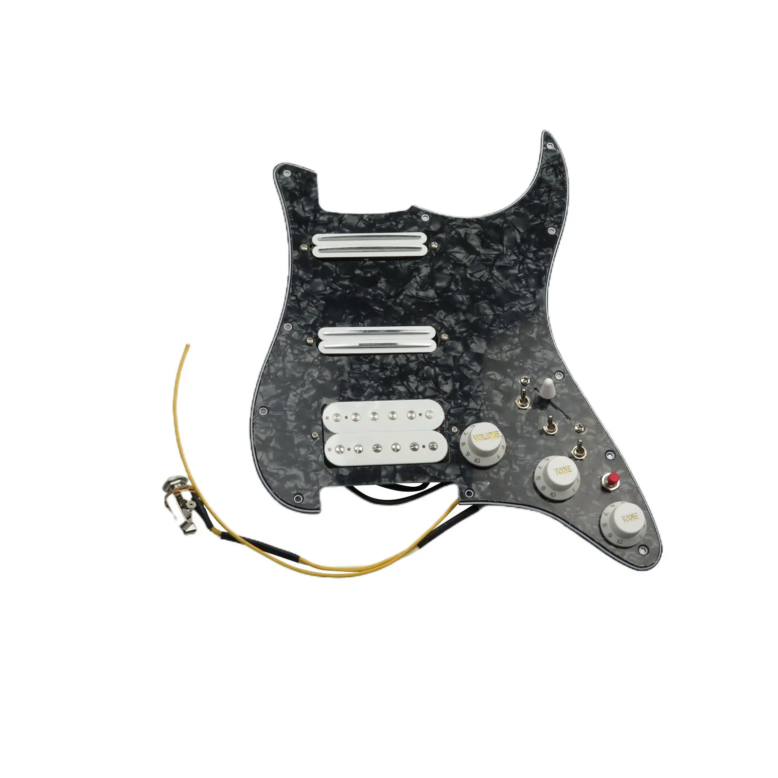 

Предварительно загруженная накладка Pickguard, приборы для гитары, хамбакер, пикапы Alnico 5, жгут проводов из быстрорежущей стали с нажимным натяжением, набор с одной резкой