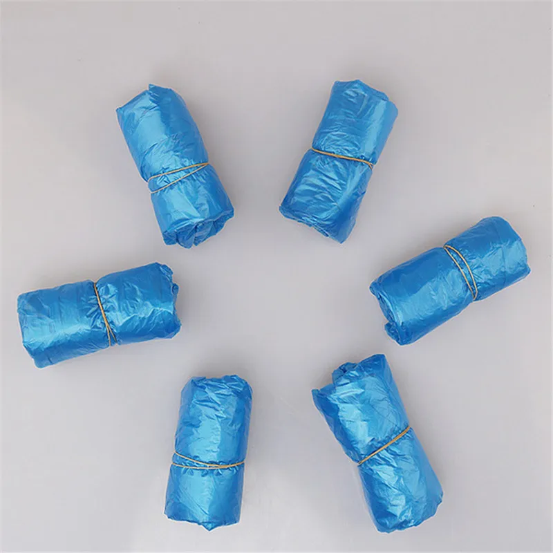 1 Packung/100 Stück Einweg-Regenschuhüberzüge für den Außenbereich, wasserdichte Stiefelüberzüge, dicke Kunststoff-Überschuhe, mehrfarbig, optional, rutschfest – Detail 9