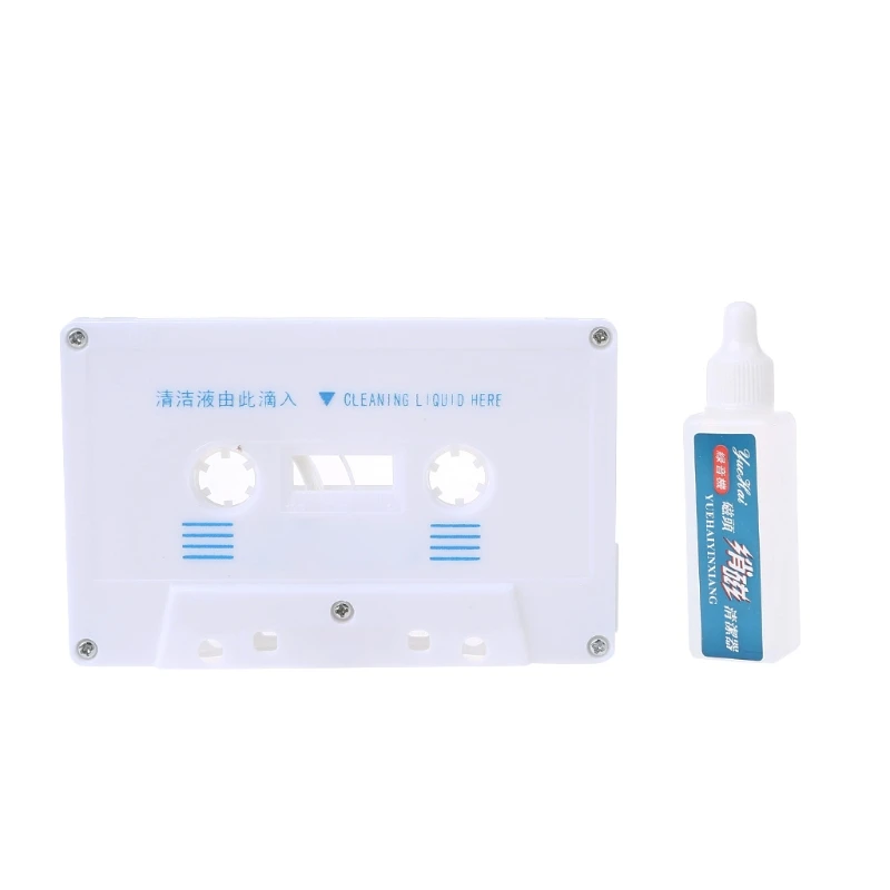 Cassette Head Demagnetizer Cleaner Kit Washing Fluid Used for Audio Deck Players Cassette Tape Player