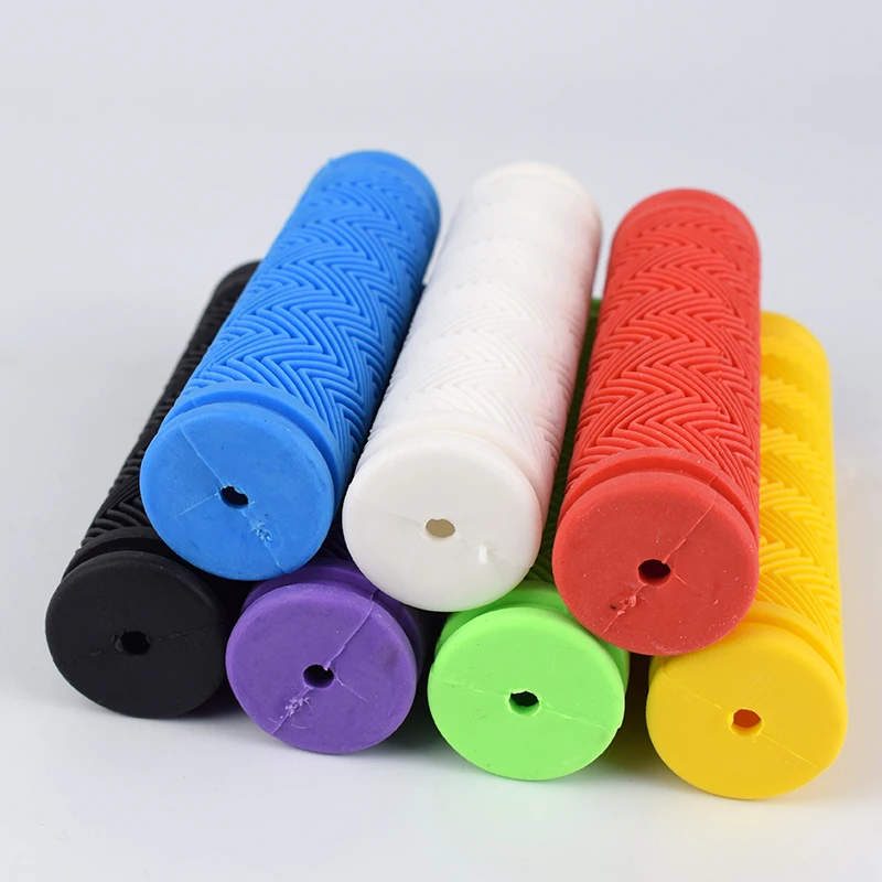 1pair Rubber Bicycle Handlebar Grips MTB Mountain Road Bike Grips BMX Fixie Bike Soft Grips Shockproof Bike Parts Accessories