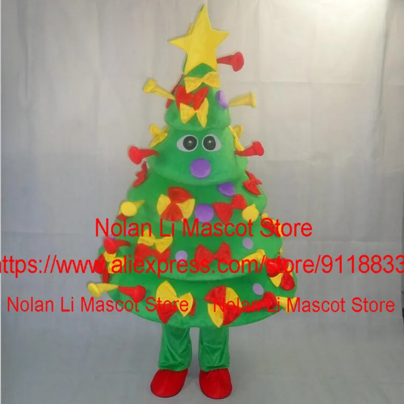 Christmas Tree Mascote Traje para Adultos, Crayon Cartoon Set, Cosplay, Birthday Party, Masquerade Festival Presente, Personalização, 973