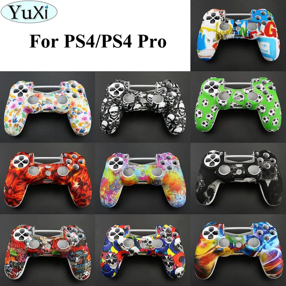 YuXi 1pcs Anti-slip Silicone Cover Skin Case for Sony for PS4 Pro Slim Controller