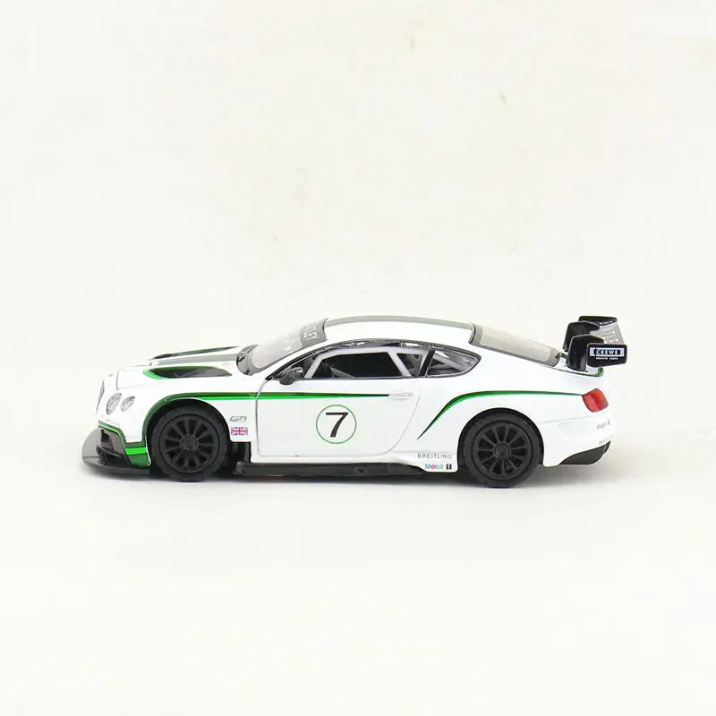 1:32 Scale Diecast Toy Model Bentley Continental GT3 Race Car Pull Back Sound & Light Doors Openable Educational Collection Gift