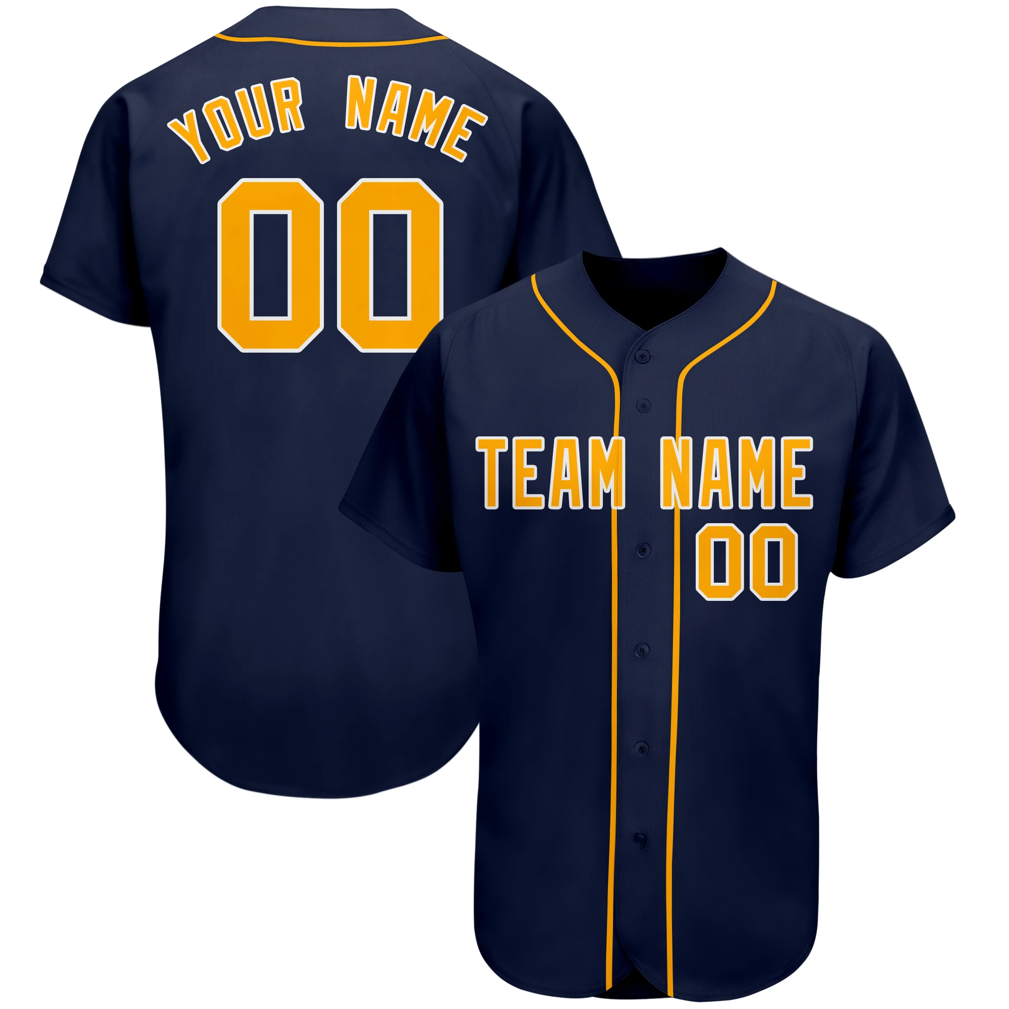 Custom Baseball Jersey Print your Name/Number V-neck Active Breathable Softball Shirts for Men,Women and Youth outdoors/indoors