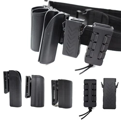 Tactical Polymer Spray Pouch Flashlight Pouch Holder 9mm Pistol Magazine Pouch Mace Baton Holster Case 360° Rotable Belt Clip