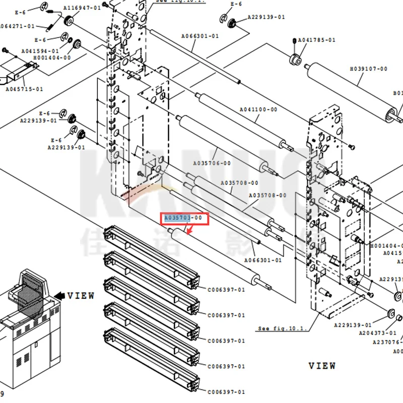 أ 035703 /أ 035703 -00 أسطوانة متقدمة لجزء آلة Noritsu QSS 2601/3001/3011/3021/3301/3311/3501/3502 Series Minilab