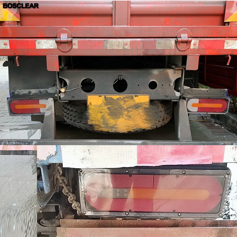 مصابيح ليد خلفية خلفية للشاحنة والمقطورة ، ضوء تحذير ، مصباح إشارة متدفقة ، مصباح حركة المرور ، إشارة التوقف ، شاحنة ، 12 فولت ، 24 فولت ، 2 #6