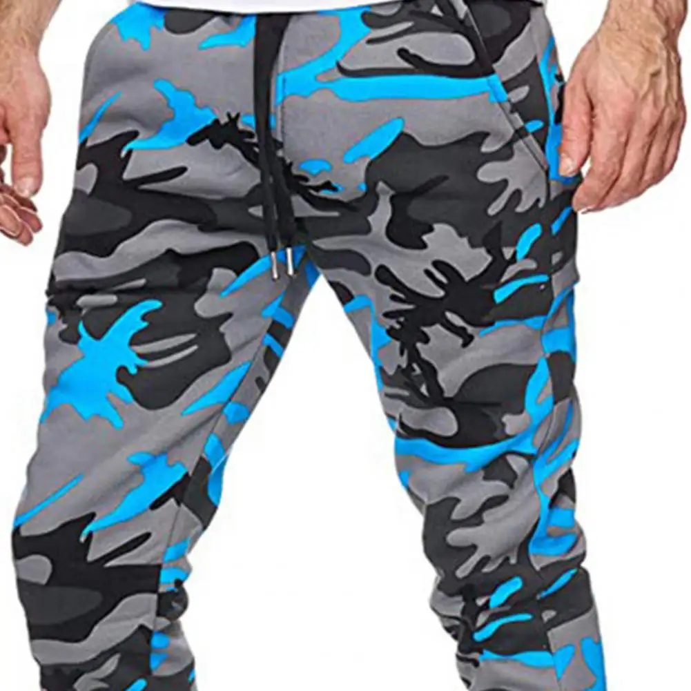 Männer Cargo Hosen Hosen Jogger Camouflage Gedruckt Knöchel Banded Mittlere Taille Casual Hosen für Herbst