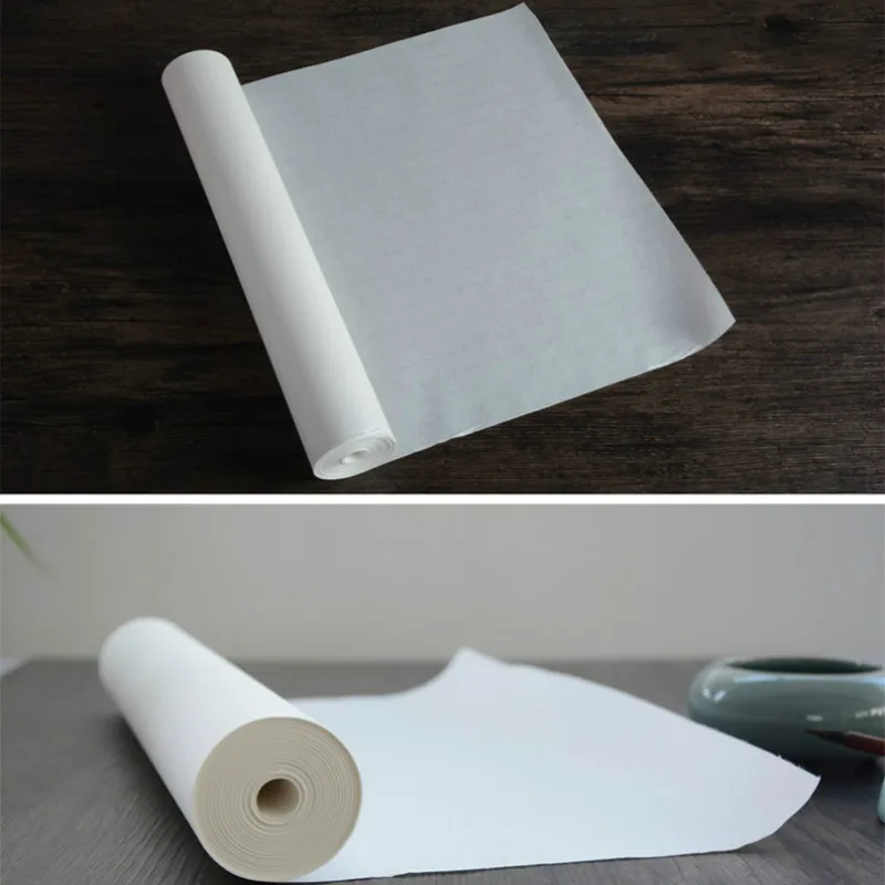 Wenzhou plantas fibra de arroz papel caligrafia chinesa pintura fibra meio madura xuan rolo longo pintura chinesa xuan papel