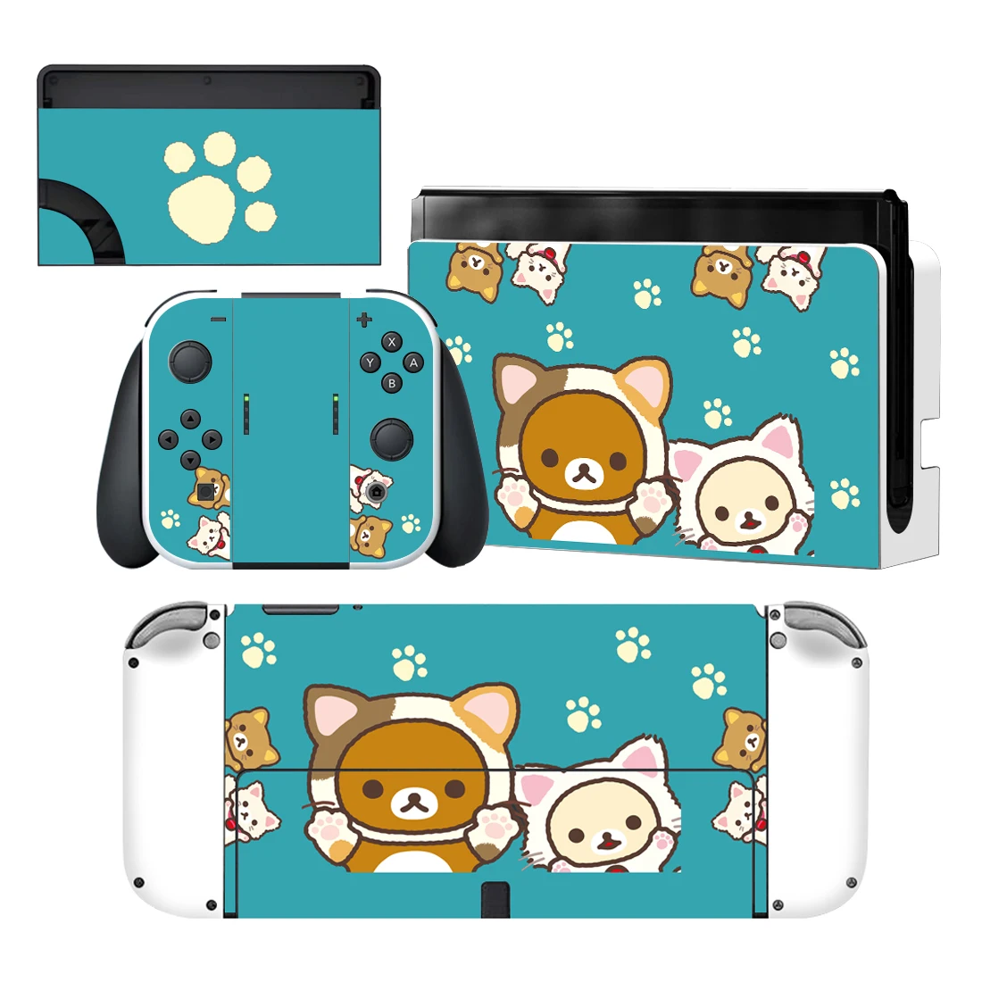 Rilakkuma Korilakkuma Nintendoswitch Skin Cover Sticker Decal for Nintendo Switch OLED Console Joy-con Controller Dock Vinyl