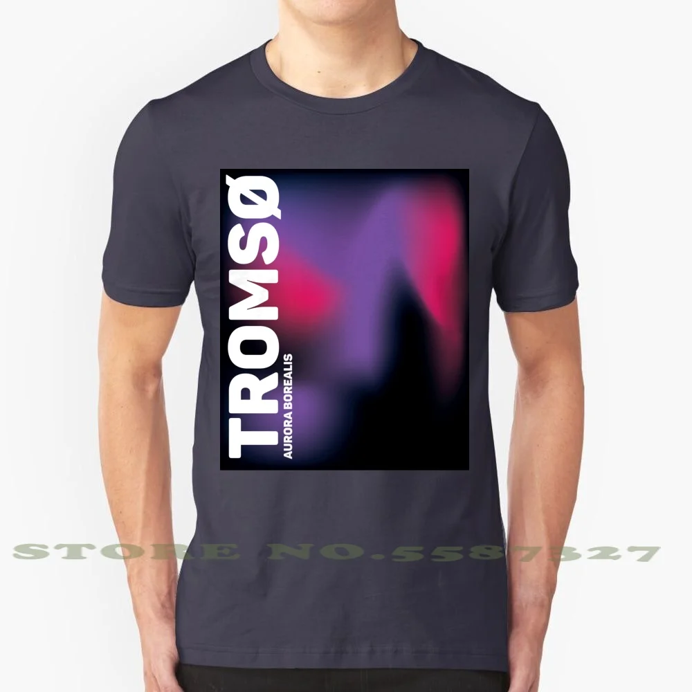 Tromso Norway Aurora Borealis Northern Lights 100% Cotton T-Shirt Norway Aurora Borealis Tromso Northern Lights Tromso Aurora