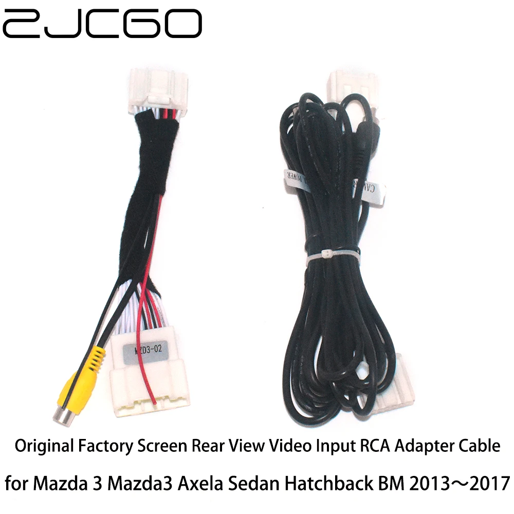 

Автомобильный адаптер для камеры заднего вида, 12 контактов, RCA кабель для Mazda 3 Mazda3 BM Axela 2013 ~ 2017, оригинальный заводской вход для экрана
