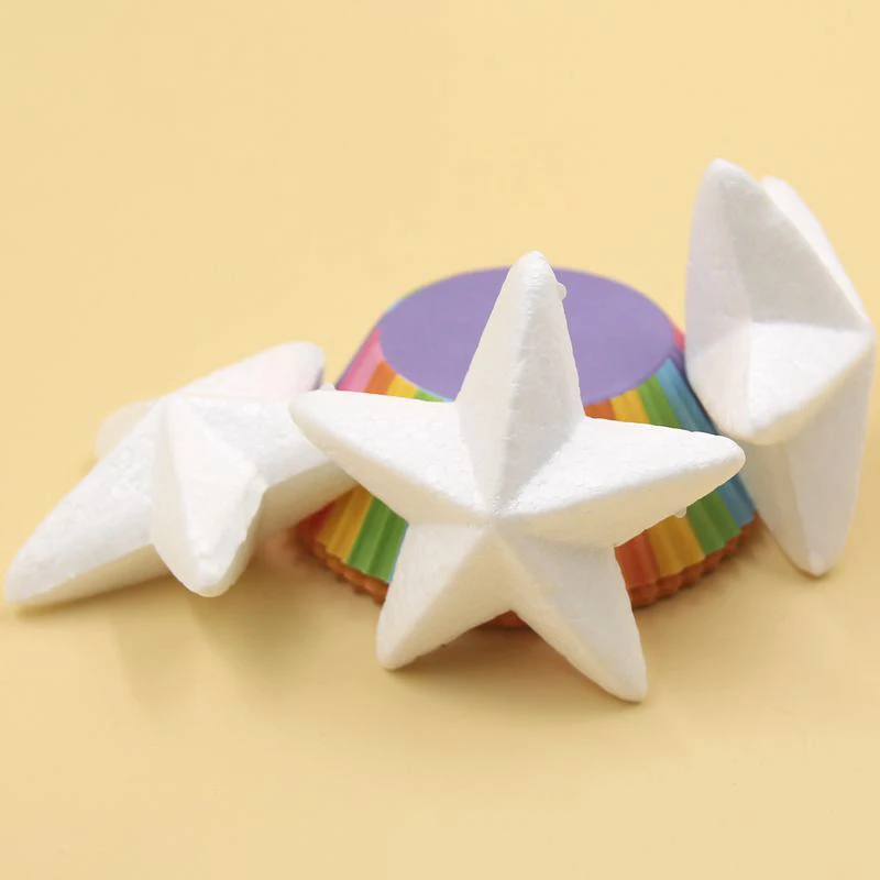 10PCS 74MM Christmas Ornaments Stars Modelling Polystyrene Styrofoam Foam Ball DIY Craft Kids Gifts Christmas Party Decorations