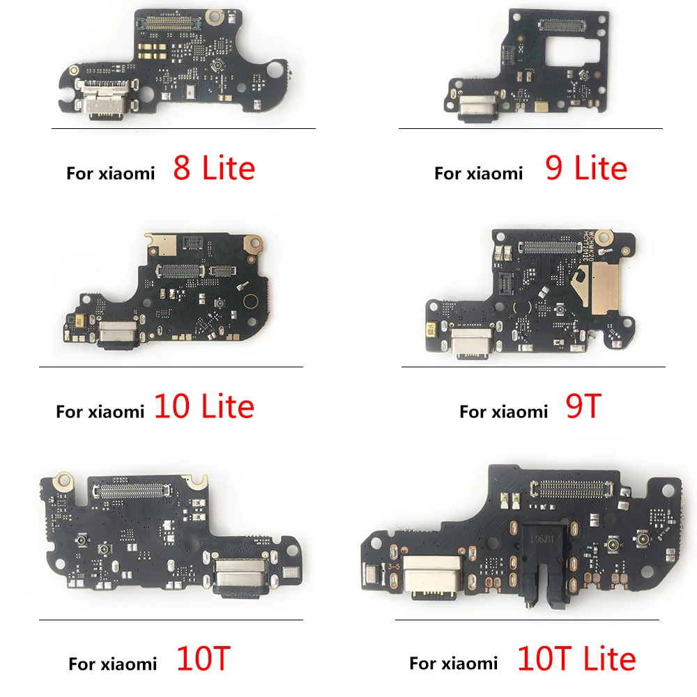 USB Charging Connector Board Port Dock With Microphone Flex Cable For Xiaomi Mi 6 11 10T 10 9 8 Se A1 A2 Lite A3 Note 3 Pro