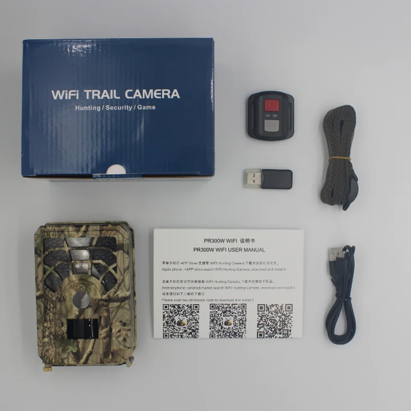 Wifi Trail Game Camera 24MP 1080P Wireless Hunting-Camera IR LED Night Vision Wild Camera APP Scouting telecamera di sorveglianza