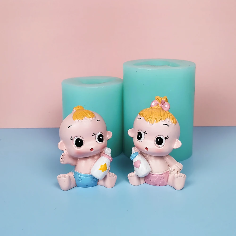 

3D DIY pacifier doll soap mold mini baby mold newborn silicone mold