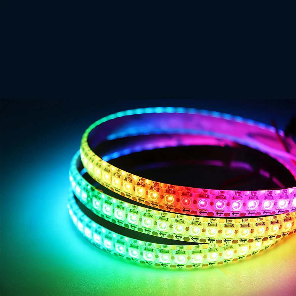 WS2812B WS2812 Led Strip Individually Addressable Smart RGB Led Light 30/60/144Leds Black/White PCB Waterproof IP30/65/67 DC5V