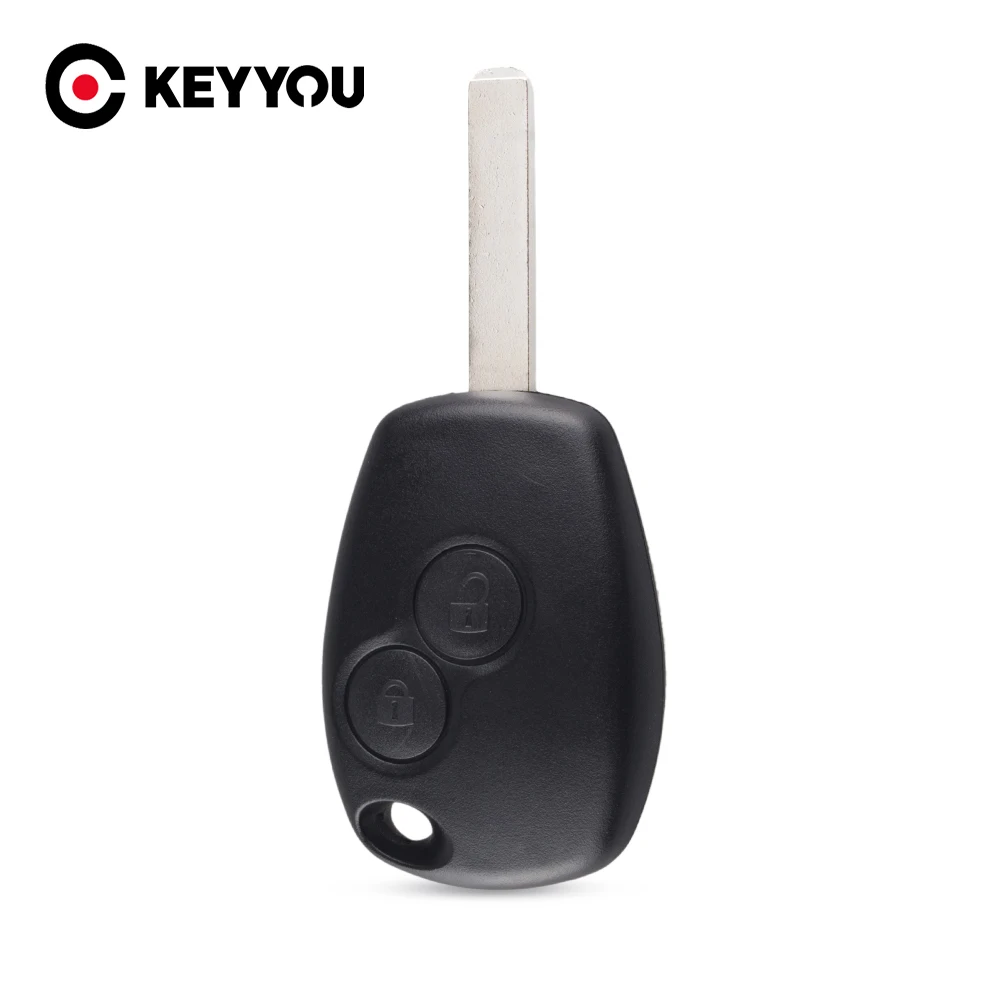 

KEYYOU New Replacement 2 Button Key Fob Remote Shell Case Uncut Blade For Renault Modus Clio 3 Twingo