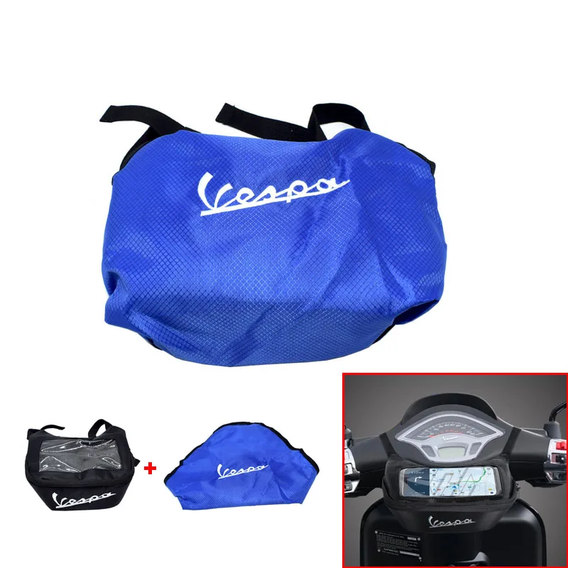 Scooter à prova dwaterproof água saco de fone de ouvido cabeça arrastar barra armazenamento caso navegação para vespa gts gtv lx lxv sprint 50 125 250 300 300ie