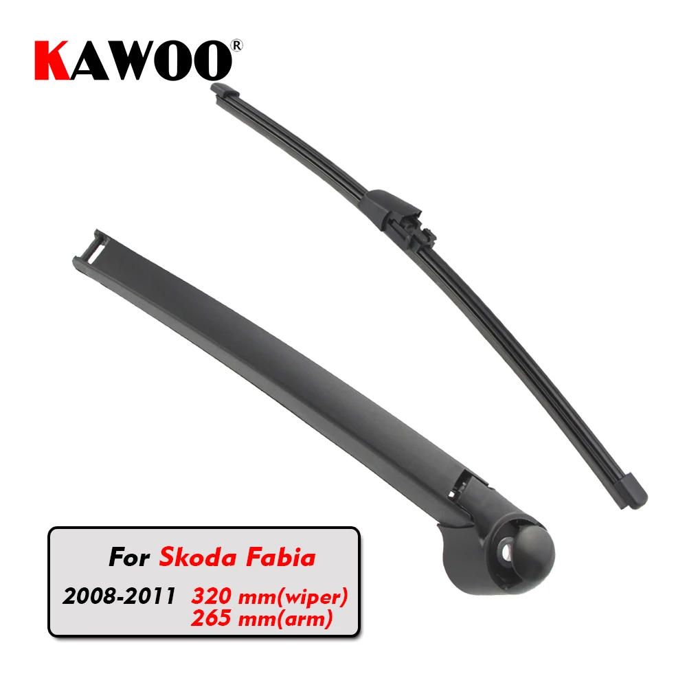 

KAWOO Car Rear Wiper Blade Blades Back Window Wipers Arm For Skoda Fabia Hatchback (2008-2011) 320mm Auto Windscreen Blade