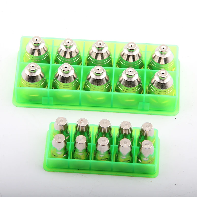 10+10pcs High Quality P80 Plasma Nozzle 1.1 1.3 1.5 1.7mm plasma wear parts LGK 60 80 100A P80 Plasma Torch tip electrode