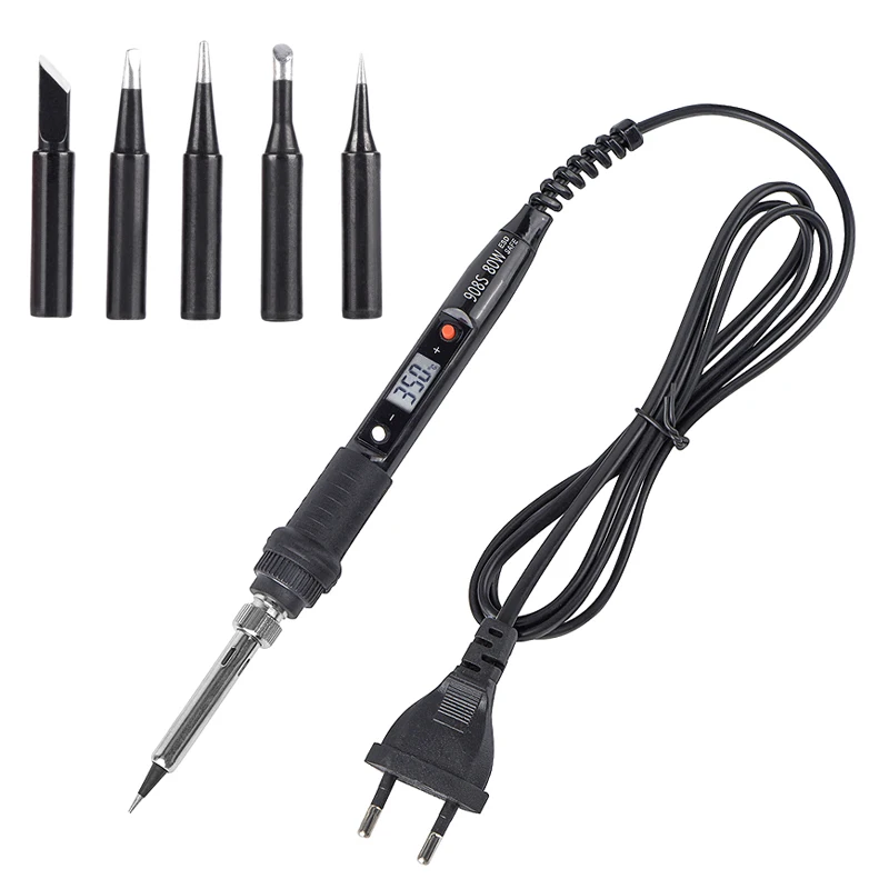 JCD Soldering Iron for Plastic Shell Rapid Heating Digital display Adjustable Temperature Lead-free Repair Tools Solder Pen Set