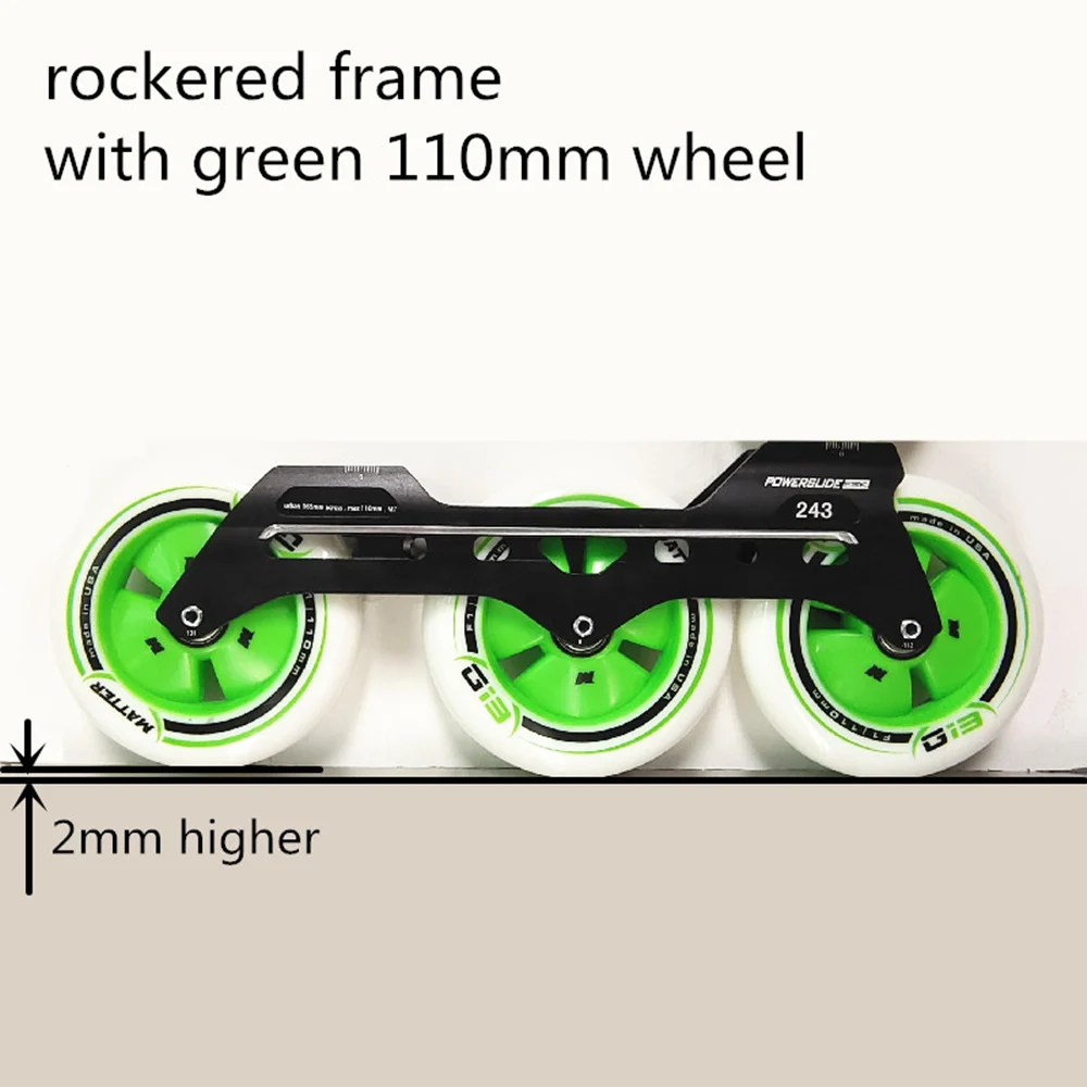 3X110mm R5 inline speed base MATTER Gi3 Skating wheel Powerslide Pleasure Tool 243mm Roller Frame G13 F0 F1 110 110mm Tire Rodas