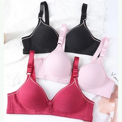 Super soft cotton bras for women wire free comfortable bralette sexy lace lingerie exotic push up Minimizer one-piece TOP bh C15