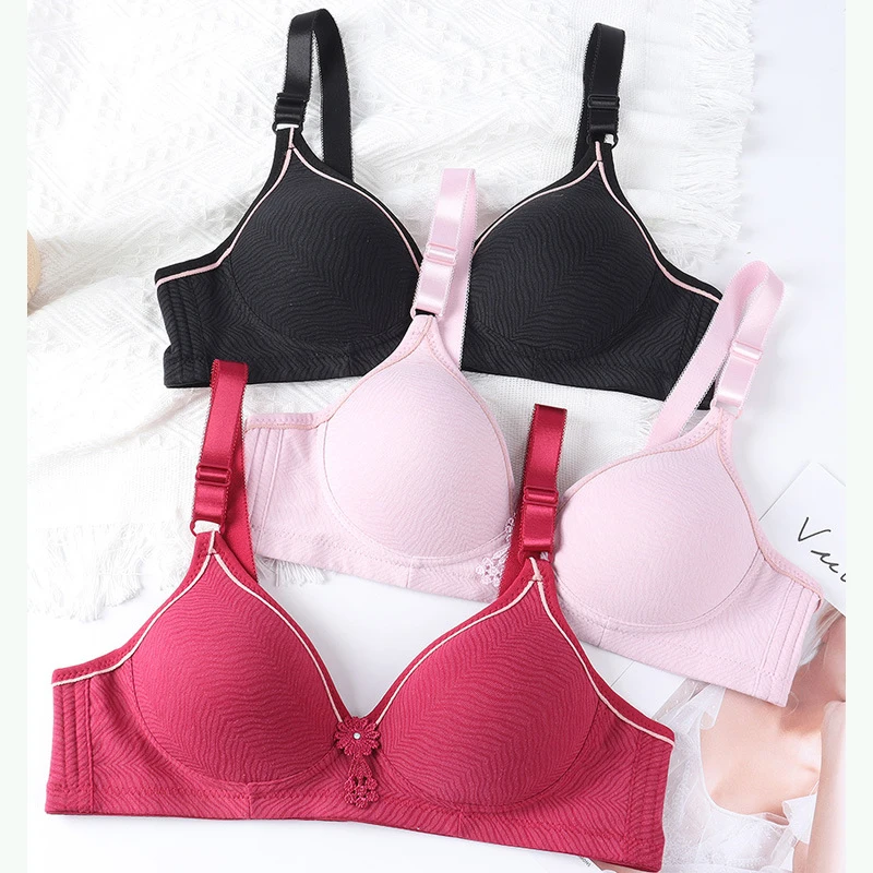 Super miękkie bawełniane biustonosze dla kobiet bez fiszbin wygodny bralette seksowna koronkowa bielizna egzotyczna push up Minimizer jednoczęściowy TOP bh C15