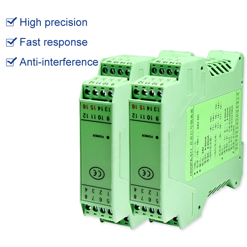 4-20 to 4-20 signal isolator current to voltage converter analog signal isolation 4-20mA to 0-10v isolator distribution