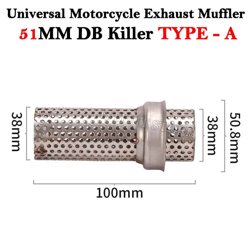 60mm 51mm DB Killer Universal Motorcycle Yoshimura Exhaust Flow Silencer Noise Sound Eliminator Moto Escape Muffler Slip On