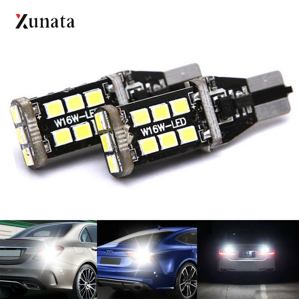 

T15 W16W LED Reversing Light Bulb for Car Backup Super Bright 921 15 SMD 2835 12W White Light Car Auto Canbus Reverse Light