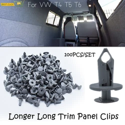 Bumper Rivet Retainer Push Pin Car Door Clip Fasteners Grey Longer Trim Panel Carpet Lining Clips For VW Transporter T4 T5 T6