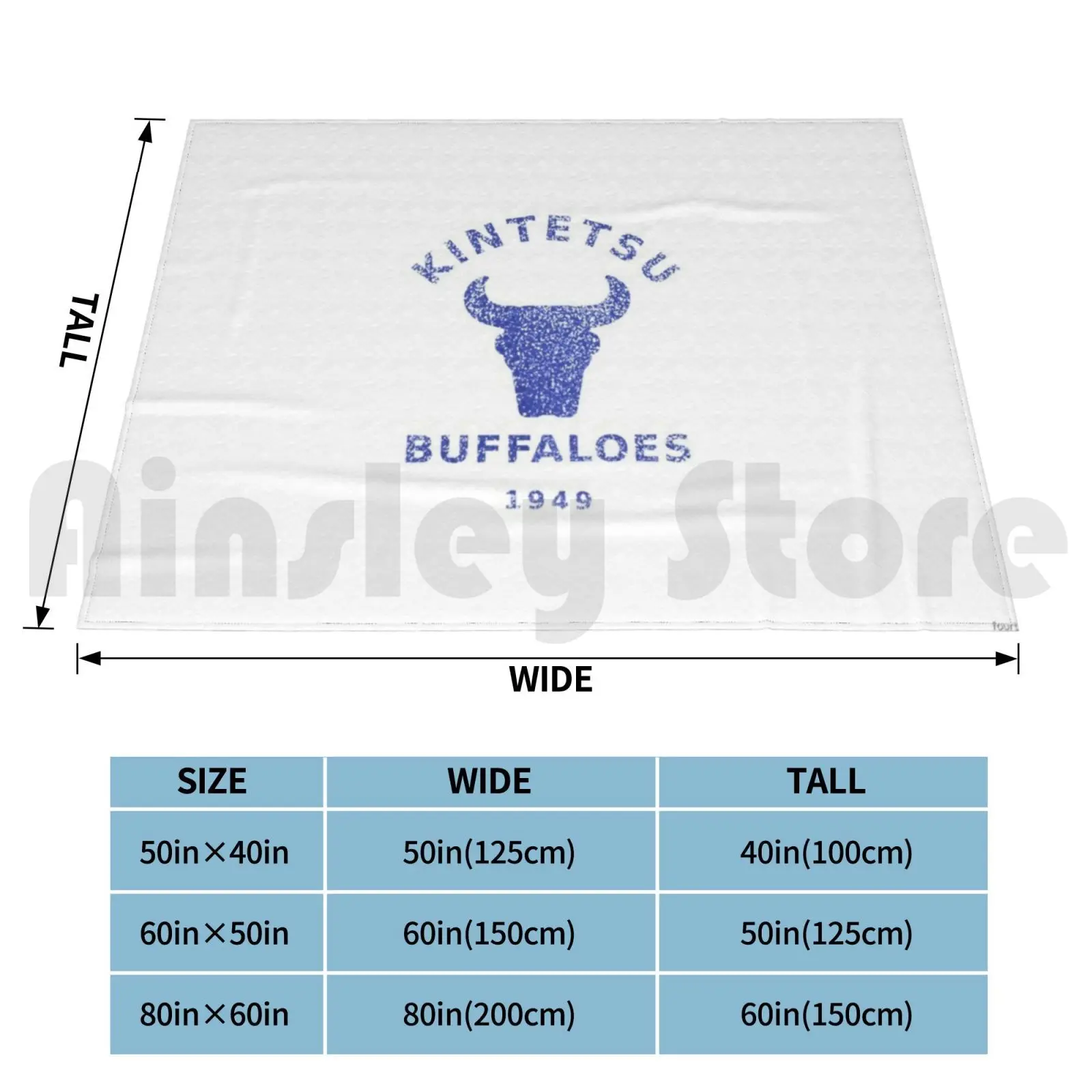 Kintetsu Buffaloes Japanese Baseball ( Faded ) Blanket Fashion Custom Baseball Japanese Baseball Japan Kinki
