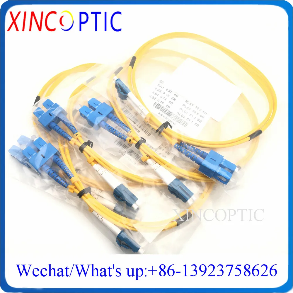 

10Pcs SM,Duplex,1M,Yellow PVC,3.0mm,SC/UPC-LC/UPC SingleMode G652D G657A Dual Fiber Optic Patch Cord Cable LC-SC Fiber Connector