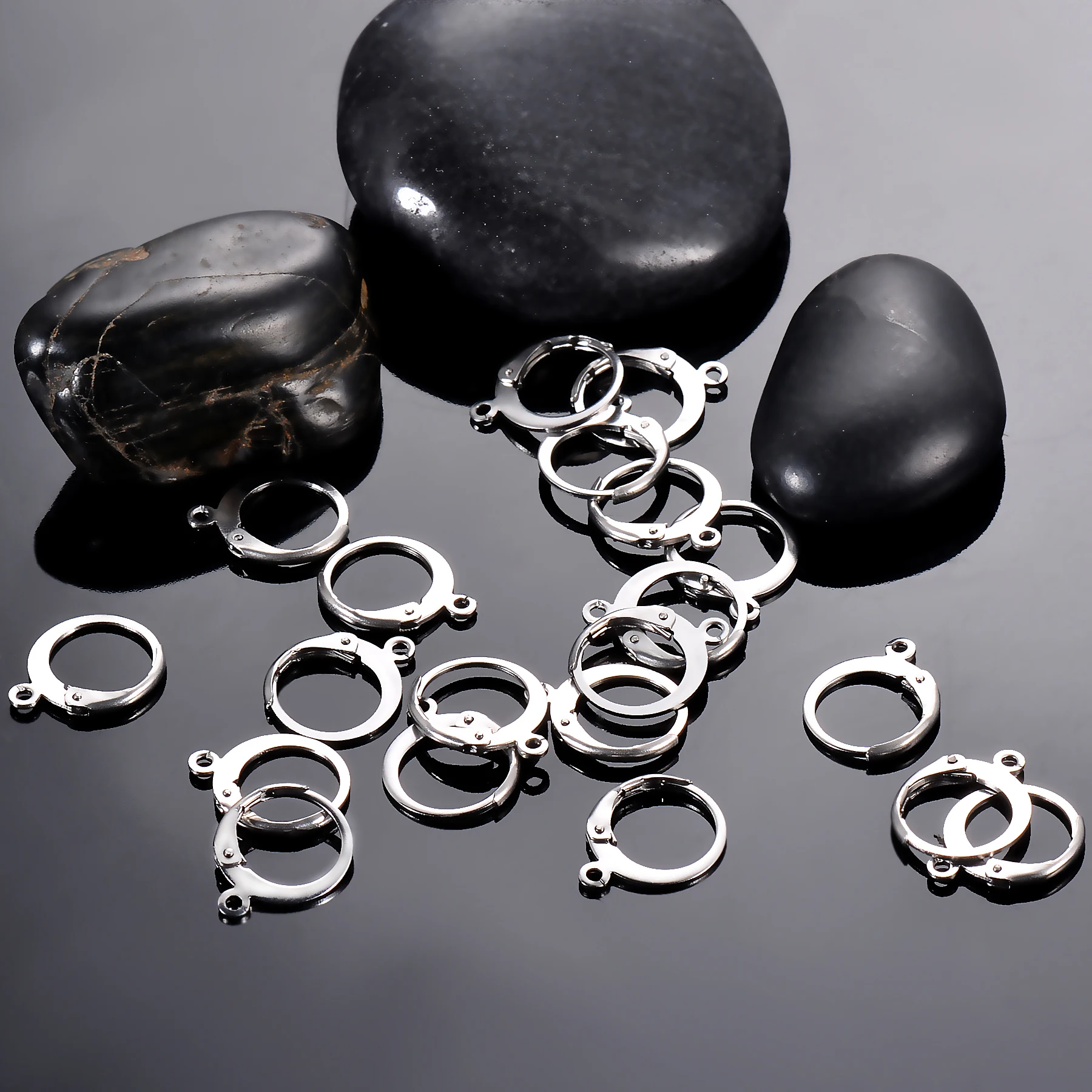 20Pcs/Lot Stainless Steel French Earring Clasps Hooks Men Women DIY Components For Ear Jewelry Making Findings Not Allergic