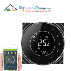 HESSWAY – thermostat wifi 24v 220v, pour climatiseur, régulateur de température intelligent, google