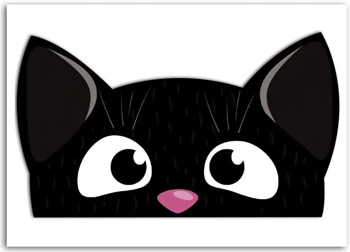 

JuYouHui Exterior Accessories Decal Lifelike Creative Stickers Cat Kitty Car Sticker for Bumper Windows Moto Helmet Decals