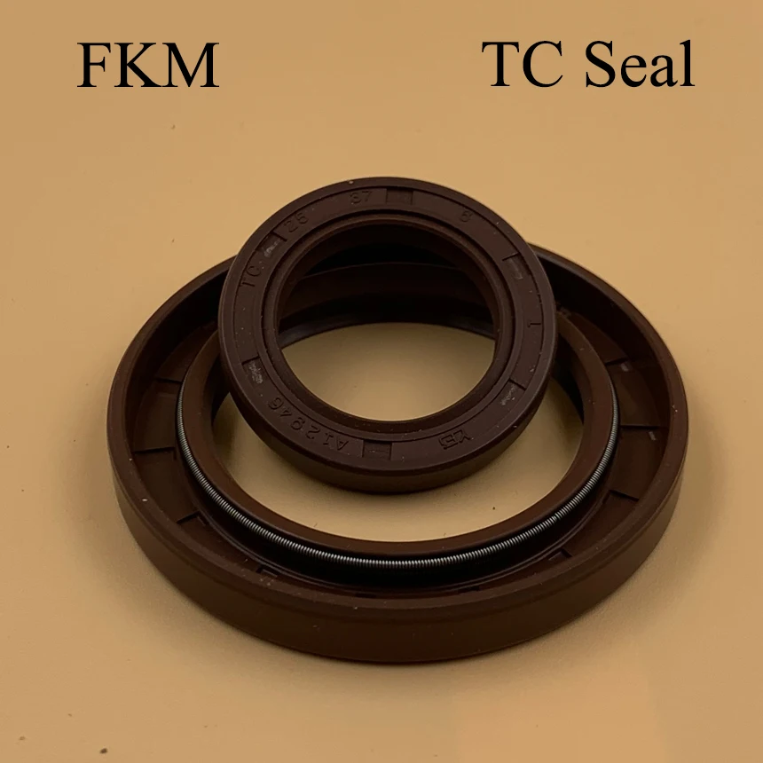 10*20*4.7/5/6/7 10x20x4.7/5/6/7 Brown Fluoro FKM Fluorine Rubber Double Lip Spring TC Ring Gasket Radial Shaft Skeleton Oil Seal