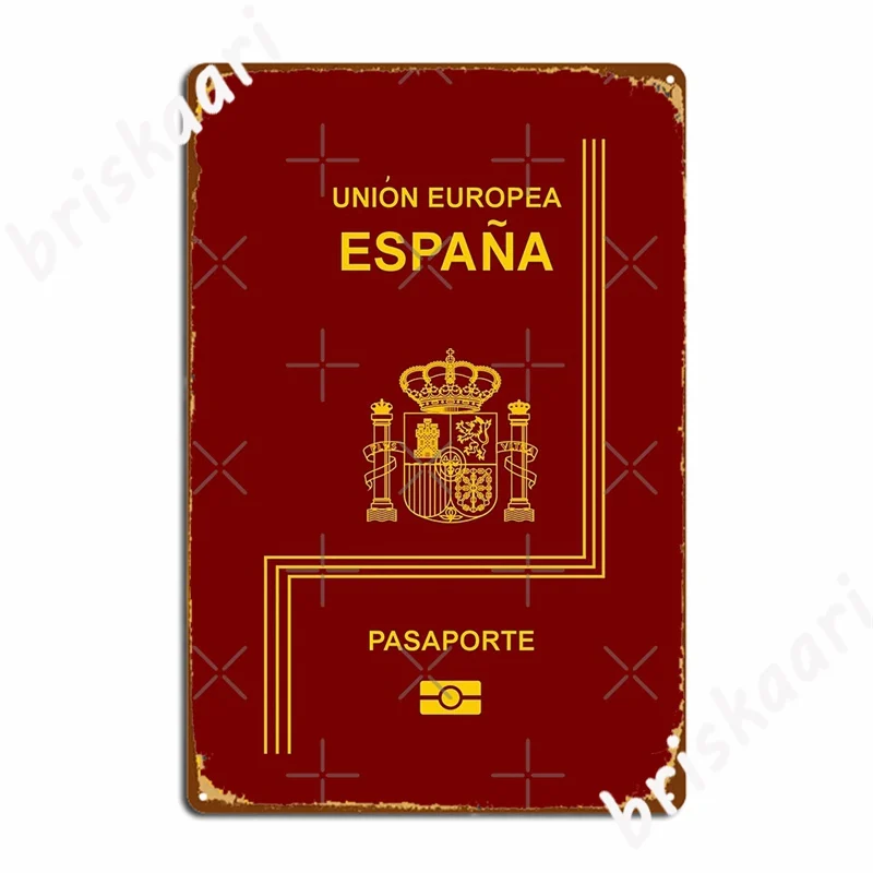 Spain Passport Metal Signs Cinema Living Room Garage Club personalized Plaques Tin sign Posters