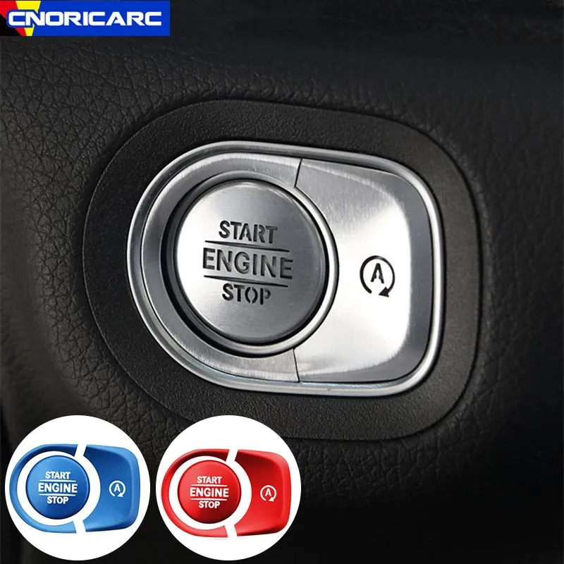 Décoration des boutons de démarrage et d'arrêt du moteur de la voiture, décalcomanies à paillettes pour Mercedes Benz W167 GLE GLS G Class 2019 – 2020